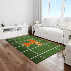 NCAA Tennessee Volunteers College Sport Basketball And Foolball Team Logo Rectangle Area Rug TVS15