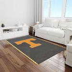 ncaa tennessee volunteers college sport basketball and foolball team logo rectangle area rug light room tvs19