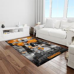 NCAA Tennessee Volunteers College Sport Basketball And Foolball Team Logo Rectangle Area Rug TVS21