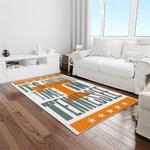 ncaa tennessee volunteers college sport basketball and foolball team logo rectangle area rug light room tvs29