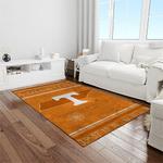 ncaa tennessee volunteers college sport basketball and foolball team logo rectangle area rug light room tvs31