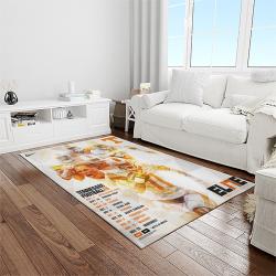 NCAA Tennessee Volunteers College Sport Basketball And Foolball Team Logo Rectangle Area Rug TVS48