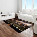 ncaa tennessee volunteers college sport basketball and foolball team logo rectangle area rug light room tvs64