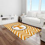 ncaa tennessee volunteers college sport basketball and foolball team logo rectangle area rug light room tvs65