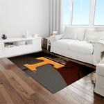 ncaa tennessee volunteers college sport basketball and foolball team logo rectangle area rug light room tvs66