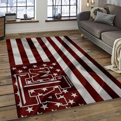 ncaa texas a m aggies college sport basketball and foolball team logo rectangle area rug dark room tama04
