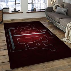 ncaa texas a m aggies college sport basketball and foolball team logo rectangle area rug dark room tama06