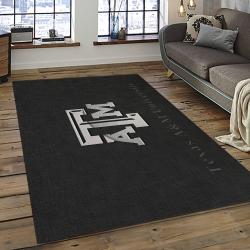 ncaa texas a m aggies college sport basketball and foolball team logo rectangle area rug dark room tama19