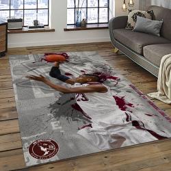 ncaa texas a m aggies college sport basketball and foolball team logo rectangle area rug dark room tama22