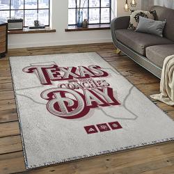 ncaa texas a m aggies college sport basketball and foolball team logo rectangle area rug dark room tama55