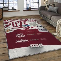 ncaa texas a m aggies college sport basketball and foolball team logo rectangle area rug dark room tama56