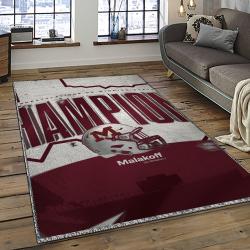 ncaa texas a m aggies college sport basketball and foolball team logo rectangle area rug dark room tama58