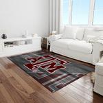 ncaa texas a m aggies college sport basketball and foolball team logo rectangle area rug light room tama18