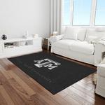 ncaa texas a m aggies college sport basketball and foolball team logo rectangle area rug light room tama19