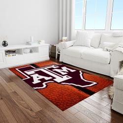 NCAA Texas A&M Aggies College Sport Basketball And Foolball Team Logo Rectangle Area Rug TAMA23