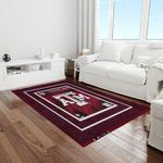 ncaa texas a m aggies college sport basketball and foolball team logo rectangle area rug light room tama48