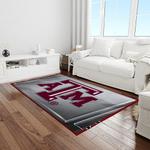 ncaa texas a m aggies college sport basketball and foolball team logo rectangle area rug light room tama50