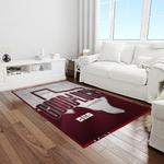 ncaa texas a m aggies college sport basketball and foolball team logo rectangle area rug light room tama53