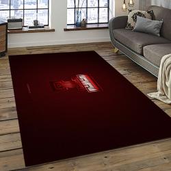 ncaa texas tech red raiders sport basketball and foolball team logo rectangle area rug dark room ttrr07