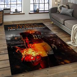 ncaa texas tech red raiders sport basketball and foolball team logo rectangle area rug dark room ttrr10