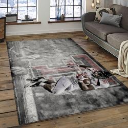ncaa texas tech red raiders sport basketball and foolball team logo rectangle area rug dark room ttrr60