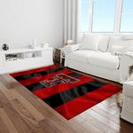 ncaa texas tech red raiders sport basketball and foolball team logo rectangle area rug light room ttrr09