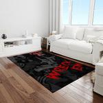 ncaa texas tech red raiders sport basketball and foolball team logo rectangle area rug light room ttrr13