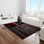 ncaa texas tech red raiders sport basketball and foolball team logo rectangle area rug light room ttrr27
