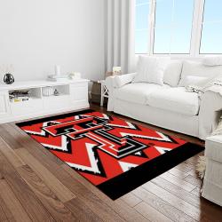 NCAA Texas Tech Red Raiders Sport Basketball And Foolball Team Logo Rectangle Area Rug TTRR29