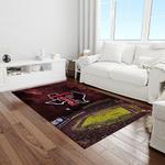 ncaa texas tech red raiders sport basketball and foolball team logo rectangle area rug light room ttrr32