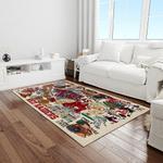 ncaa texas tech red raiders sport basketball and foolball team logo rectangle area rug light room ttrr50
