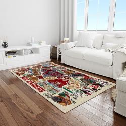 NCAA Texas Tech Red Raiders Sport Basketball And Foolball Team Logo Rectangle Area Rug TTRR50