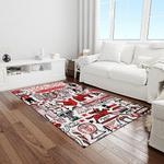 ncaa texas tech red raiders sport basketball and foolball team logo rectangle area rug light room ttrr51