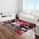 ncaa texas tech red raiders sport basketball and foolball team logo rectangle area rug light room ttrr53