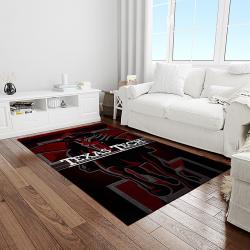 NCAA Texas Tech Red Raiders Sport Basketball And Foolball Team Logo Rectangle Area Rug TTRR59