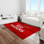 ncaa texas tech red raiders sport basketball and foolball team logo rectangle area rug light room ttrr61