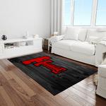 ncaa texas tech red raiders sport basketball and foolball team logo rectangle area rug light room ttrr64