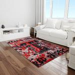 ncaa texas tech red raiders sport basketball and foolball team logo rectangle area rug light room ttrr65
