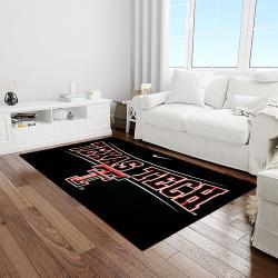 NCAA Texas Tech Red Raiders Sport Basketball And Foolball Team Logo Rectangle Area Rug TTRR69