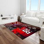 ncaa texas tech red raiders sport basketball and foolball team logo rectangle area rug light room ttrr77