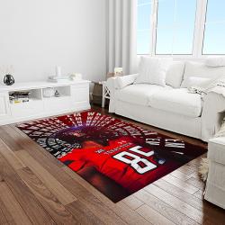 NCAA Texas Tech Red Raiders Sport Basketball And Foolball Team Logo Rectangle Area Rug TTRR77