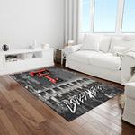 ncaa texas tech red raiders sport basketball and foolball team logo rectangle area rug light room ttrr79