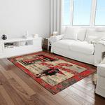 ncaa texas tech red raiders sport basketball and foolball team logo rectangle area rug light room ttrr82