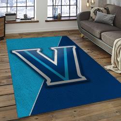 ncaa villanova wildcats sport basketball and foolball team logo rectangle area rug dark room vw03