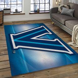 ncaa villanova wildcats sport basketball and foolball team logo rectangle area rug dark room vw15