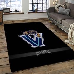 ncaa villanova wildcats sport basketball and foolball team logo rectangle area rug dark room vw27