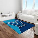 ncaa villanova wildcats sport basketball and foolball team logo rectangle area rug light room vw03