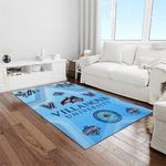 ncaa villanova wildcats sport basketball and foolball team logo rectangle area rug light room vw20