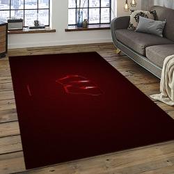 ncaa wisconsin badgers college sport basketball and foolball team logo rectangle area rug dark room wb21