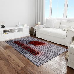 NCAA Wisconsin Badgers College Sport Basketball And Foolball Team Logo Rectangle Area Rug WB10